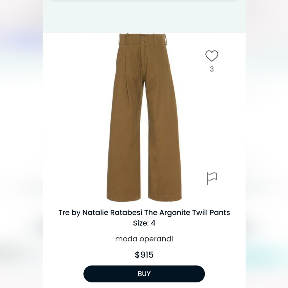 Tre by natalie ratabesi the Argonite twill pants